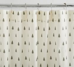 Pine Tree Organic Shower Curtain