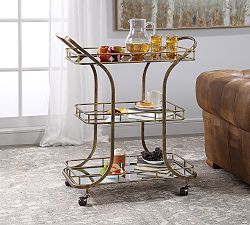 Amelia Metal Bar Cart (33&quot;)