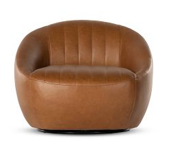 Calaveres Leather Swivel Chair