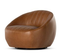 Calaveres Leather Swivel Chair