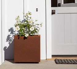 Cube Outdoor Planters - Corten Steel