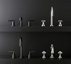 Rhodes Lever Handle Widespread Bathroom Sink Faucet