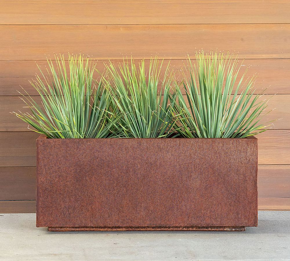 Long Box Outdoor Planters - Corten Steel