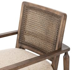 Giselle Upholstered Cane Dining Armchair