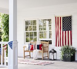 Modern Farmhouse Multi Striped Outdoor Lumbar Pillow