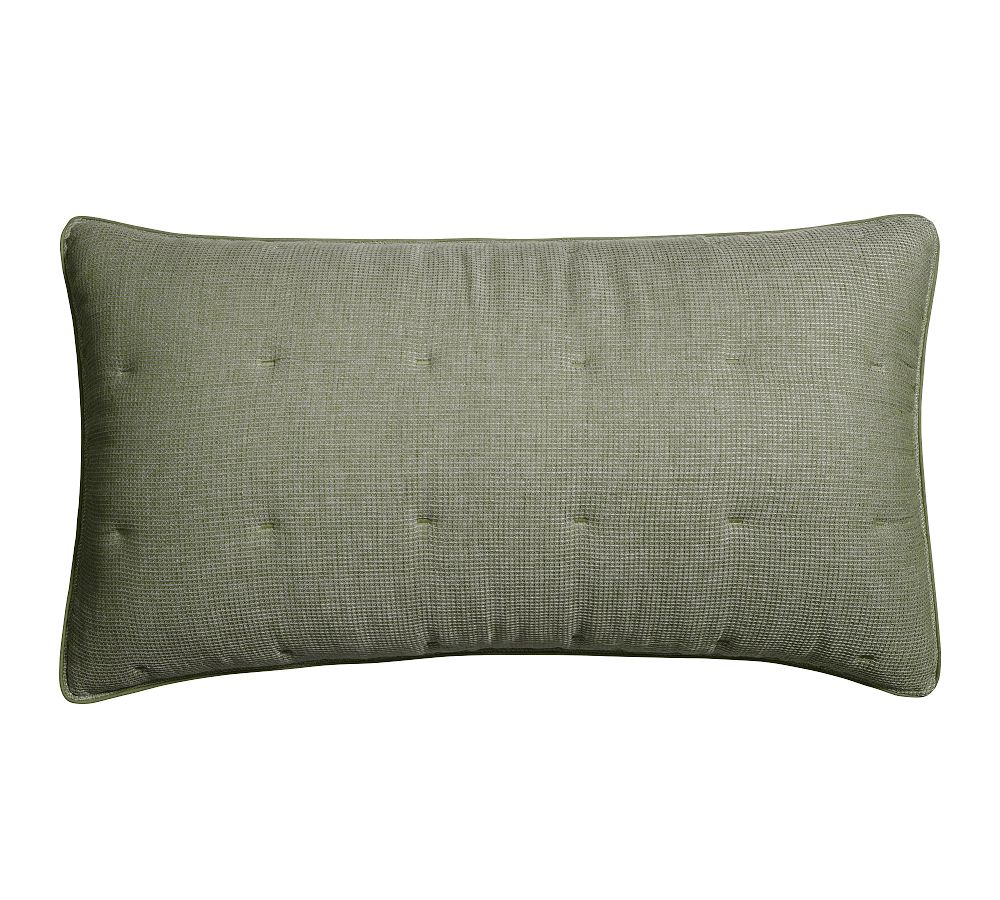 European Flax Linen Tufted Waffle Comforter Sham