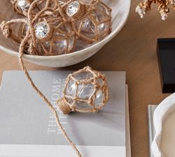 Lit Jute Wrapped Orbs Garland