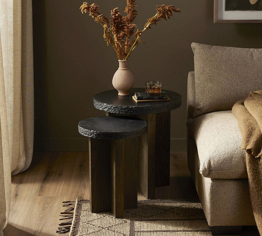 Lolan Round Nesting End Table (14&quot;-19.5&quot;)