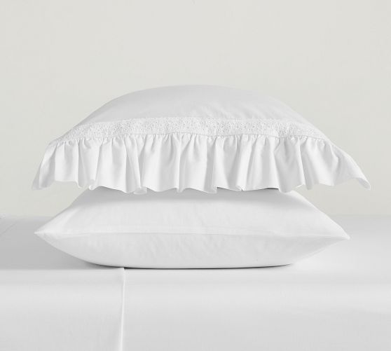 LoveShackFancy Ruffle Crochet Pillowcases - Set of 2