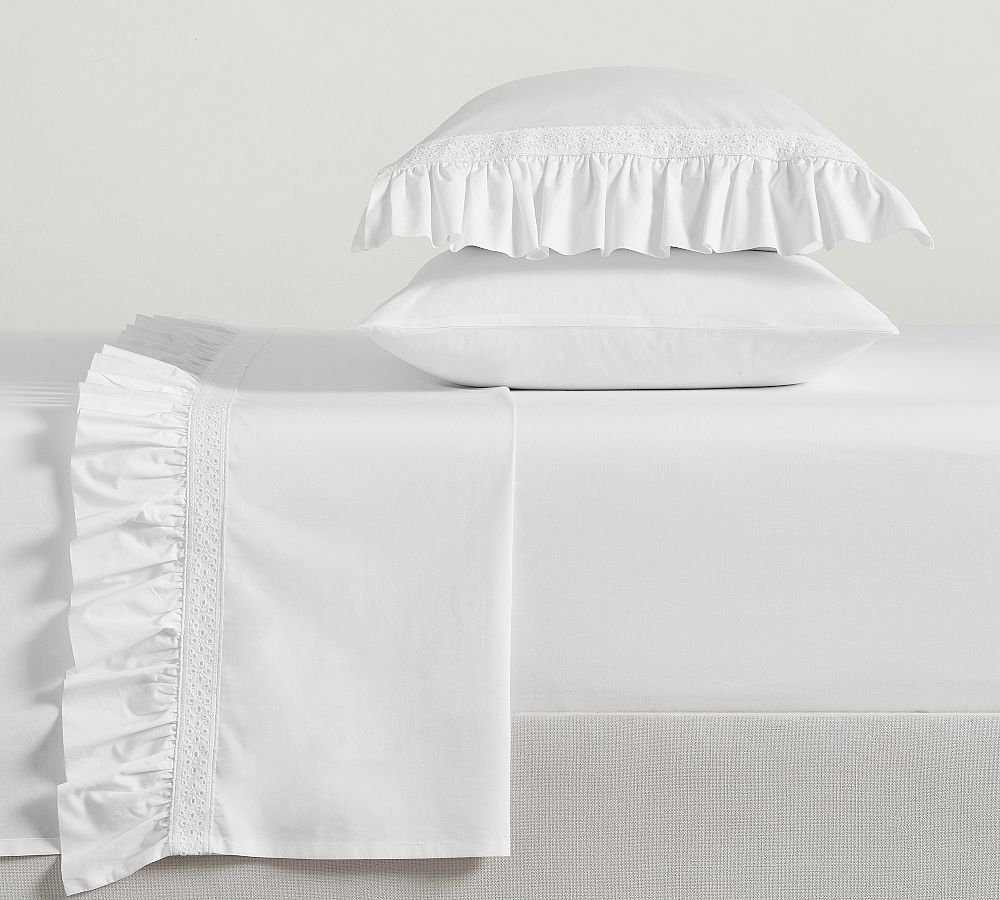 LoveShackFancy Ruffle Crochet Sheet Set