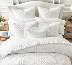 LoveShackFancy Bow Heart Patchwork Quilt