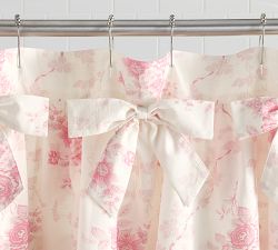 LoveShackFancy Pink Rose Ruffle Shower Curtain