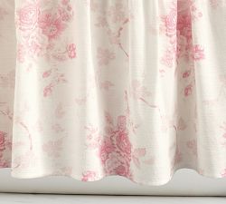 LoveShackFancy Pink Rose Ruffle Shower Curtain