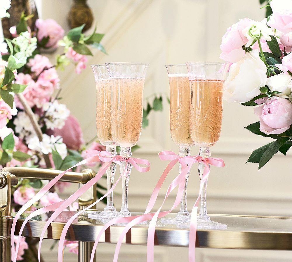 LoveShackFancy Bow Champagne Flutes - Set of 2