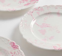 LoveShackFancy Pink Rose Appetizer Plates - Set of 4