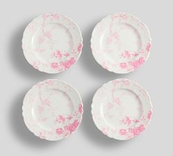 LoveShackFancy Pink Rose Appetizer Plates - Set of 4