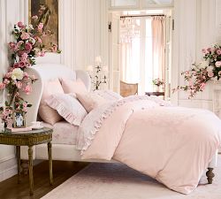 LoveShackFancy Ikat Meadow Floral Pink Sheet Set