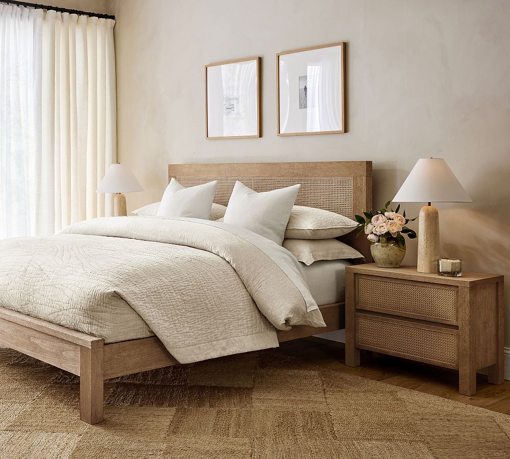 Marina Cane Nightstand (32") - Stylish & Durable