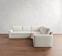 Pearce Square Arm Slipcovered 3-Piece L-Shaped Wedge Sectional (118&quot;&ndash;126.5&quot;)