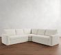 Pearce Square Arm Slipcovered 3-Piece L-Shaped Wedge Sectional (118&quot;&ndash;126.5&quot;)