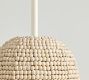 Montauk Wood Bead Bell Pendant (11&quot;)