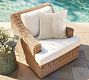 Huntington Wicker Slope Arm Swivel Outdoor Lounge Chair