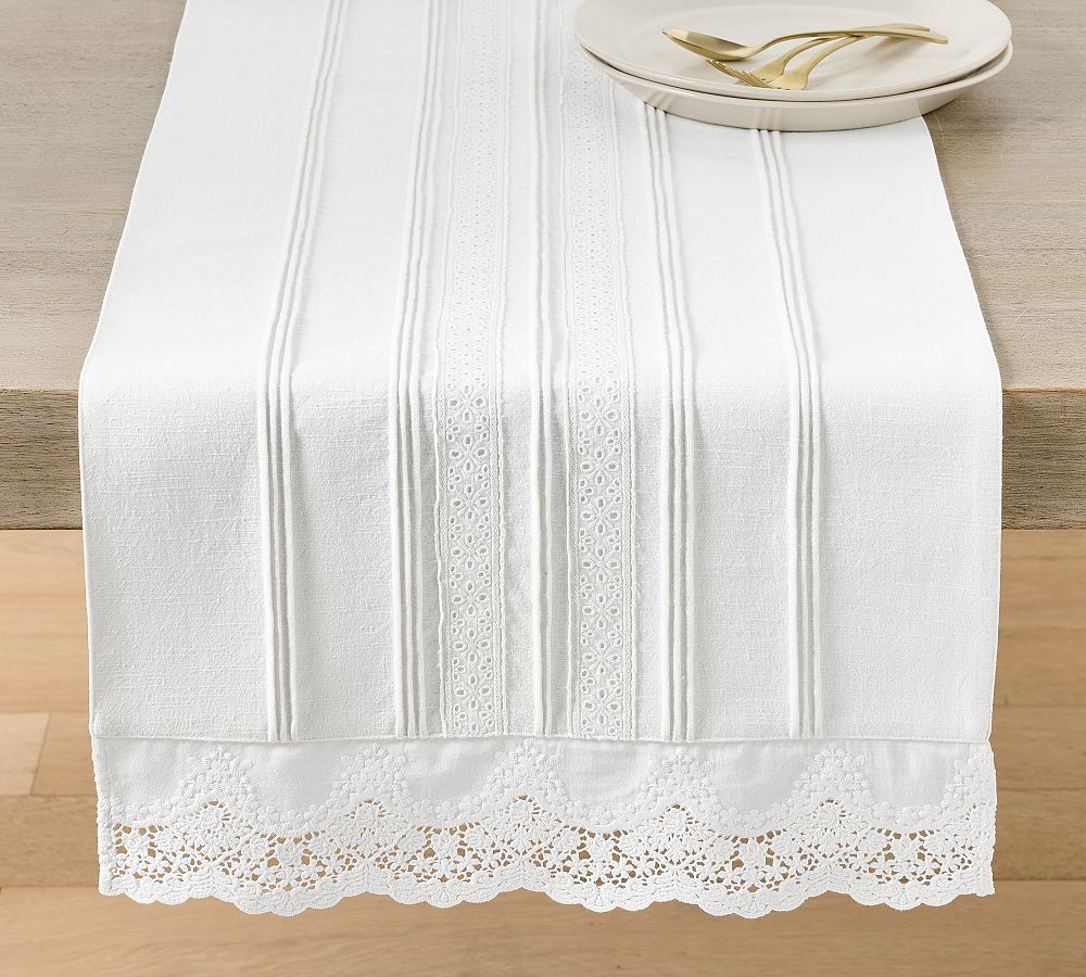 LoveShackFancy Ruffle Crochet Table Runner