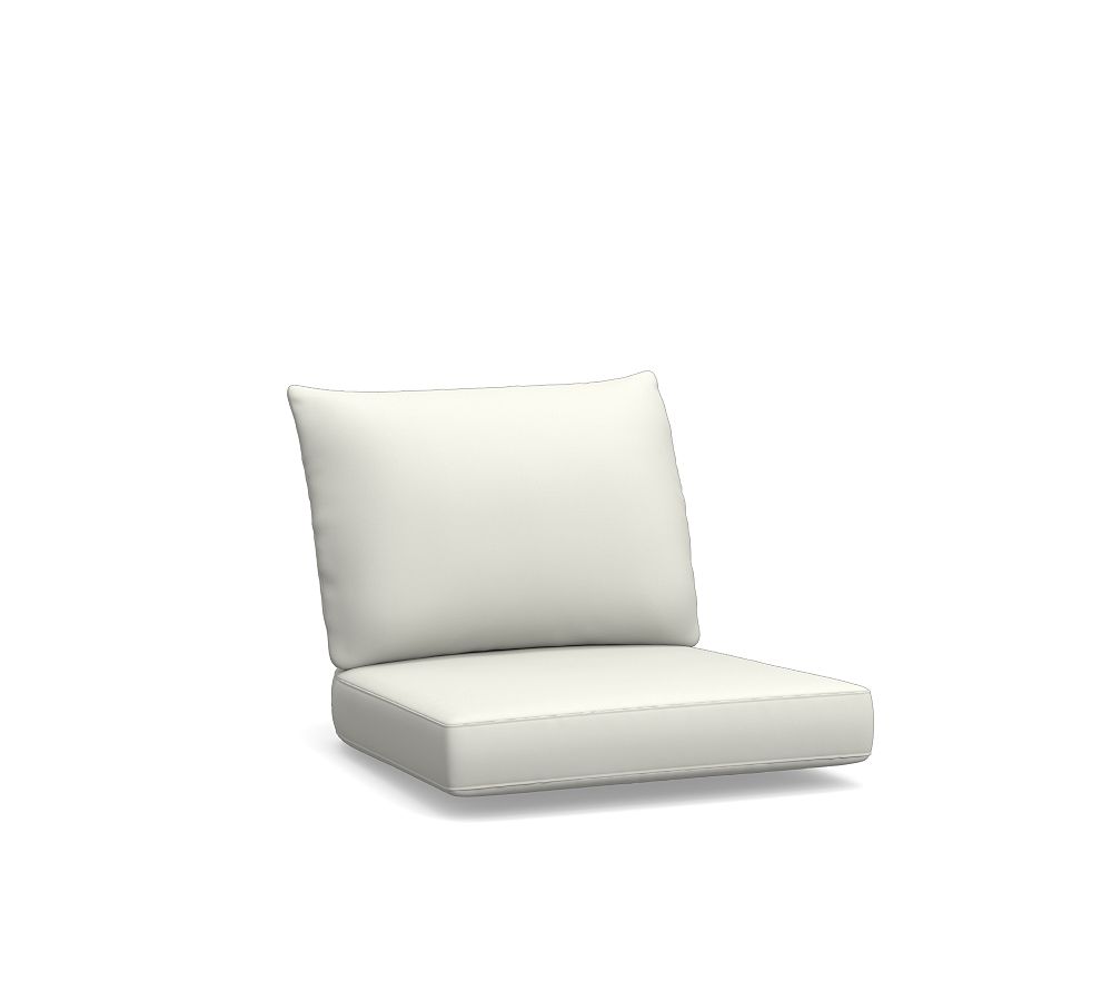 Lakewood Swivel Outdoor Lounge Chair Cushion Cover; High Performance Canvas, White