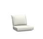 Lakewood Swivel Outdoor Lounge Chair Cushion Cover; High Performance Canvas, White
