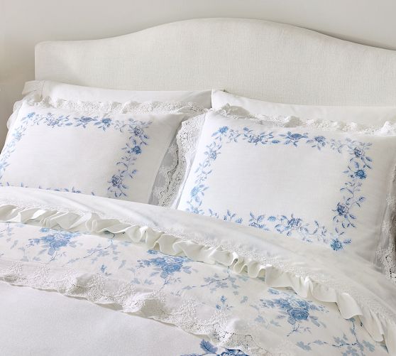 LoveShackFancy Blue Rose Duvet