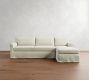 York Roll Arm Slipcovered Chaise Sectional (86&quot;&ndash;116&quot;)
