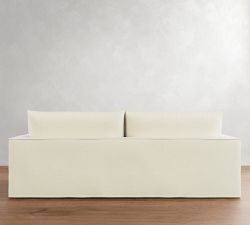 Westwood Square Arm Deep Seat Flange Edge Slipcovered Sofa (66&quot;-126&quot;)