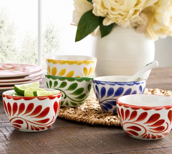 Puebla Porcelain Condiment Bowls - Set of 4
