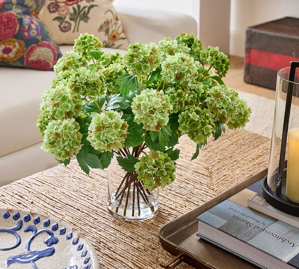 Faux Composed Green Snowball Arrangement