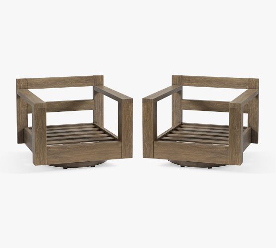 Rockport Outdoor Swivel Lounge Chair, Set of 2
