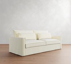 Westwood Slim Arm Deep Seat Flange Edge Slipcovered Sofa (79&quot;-103&quot;)