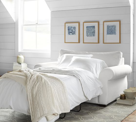 Pearce Roll Arm Single Sleeper Sofa with Memory Foam Mattress (64")