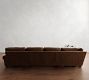 Turner Roll Arm Leather 4-Piece Chaise Sectional (140&quot;-144&quot;)