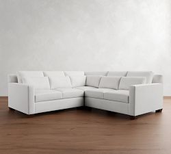 York Square Arm Deep Seat 3-Piece L-Shaped Sectional (98&quot;)