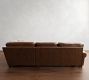 Turner Roll Arm Leather 3-Piece Sectional (109&quot;-114&quot;)