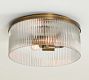 Cooper Ribbed Glass Flush Mount (14&quot;)