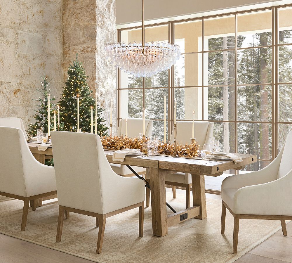 Florence Crystal Round Chandelier 29"-38" | Elegant Lighting