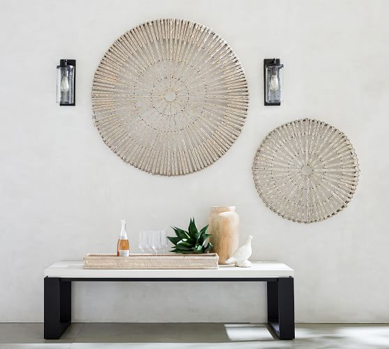 Handwoven Willow Wheel Wall Art