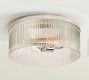 Cooper Ribbed Glass Flush Mount (14&quot;)