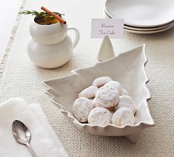 Holiday Tree Stoneware Place Card Holders - Set of 4