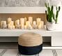 Handwoven Natural Fibre Round Pouf