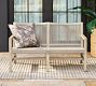 Indio Coastal Mahogany &amp; Rope Outdoor Loveseat (52&quot;)