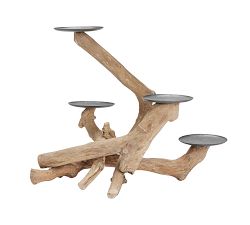 Handmade Driftwood Pillar Holder