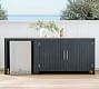 Indio Metal Outdoor Kitchen Convertable Refrigerator &amp; Double Door Cabinet (88&quot;)
