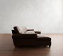 Turner Roll Arm Leather Double Chaise Sectional (141&quot;&ndash;174&quot;)
